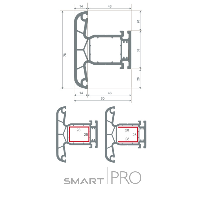 Импост 4-х камерный в Атырау